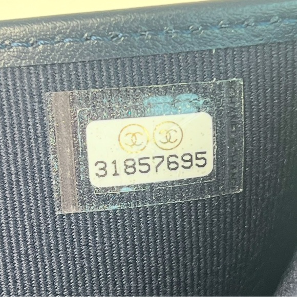 Chanel Navy Blue Caviar Leather Quilted Passport Cover Wallet - Picture 16 of 16